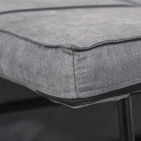 HOMCOM 4-in-1 Multi Function Folding Single Sofa Bed with Retractable Footrest, Convertible Sleeper with Adjustable Backrest For Living Room and Small Spaces, Grey(m-14)