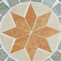 Outsunny 12" Patio Round Side Table, Outdoor Footstool, Garden Mosaic Accent Side Table, Plant Stand, White(m-10)