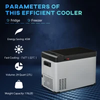 Outsunny Car Refrigerator Freezer, Seatbelt Design(m-4)