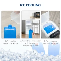 HOMCOM 42" Portable Evaporative Air Cooler, 3-In-1 Ice Cooling Fan Humidifier Air Conditioner with Remote, Timer, Oscillating, LED Display, and 1.6 Gal Water Tank, White(m-7)