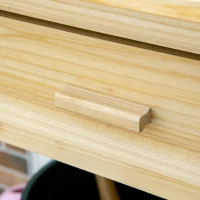 Outsunny Potting Bench Table, Garden Work Bench, Outdoor Wooden Workstation with Tiers of Shelves and Drawer for Patio, Courtyards, Balcony, Natural(m-8)