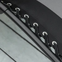 Outsunny XL Oversize Zero Gravity Recliner, Padded Patio Lounger Chair, Folding Chair with Adjustable Backrest, Cup Holder, and Headrest for Backyard, Poolside, Lawn, Striped, Green(m-8)