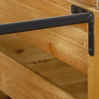 Outsunny 5' x 3' 2 Garbage Can Shed, Wood Storage Shed w/ Lockable Doors and Hinged Lids(m-7)