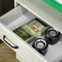 Vinsetto Lateral File Cabinet with Shelf, Office Storage Cabinet with 2 Drawers, Fits Letter Sized Papers, Grey(m-11)