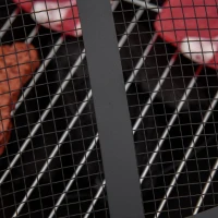 Outsunny 32" Outdoor Fire Pit Grill & Ice Bucket Table, Portable Steel Wood Burning Bowl, Cooking Grate, Poker, Rain Cover, Spark Screen Lid(m-12)