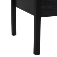 HOMCOM Wood Living Room End Table Furniture With Lift Top Storage Space, Black(m-14)