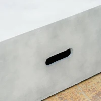 Outsunny 42" Square Propane Gas Fire Pit Table with Cover and Lava Rocks - Outdoor Patio Furniture, Grey(m-7)