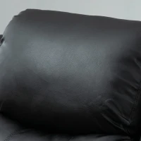 HOMCOM Living Room Power Lift Chair, PU Leather Electric Recliner Sofa Chair for Elderly with Remote Control, 3 Positions, Side Pockets, Extended Footrest, Black(m-15)