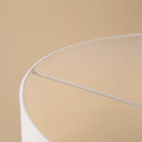 HOMCOM Arc Floor Reading Lamp, Tall Pole Standing Lamp with Hanging Fabric Lampshade for Living Room or Bedroom, Silver/White(m-15)