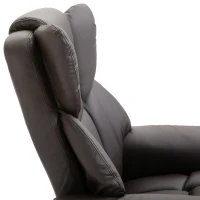 HOMCOM Massage Sofa Recliner Chair w/ Footrest, 10 Vibration Point, Faux PU Leather, Brown(m-9)