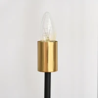 HOMCOM Modern Floor Lamp, 3-Light Freestanding Lamp for Living Room, Bedroom, and Office, Black(m-12)