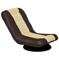 HOMCOM 360 Degree Swivel Video Gaming Chair, Folding Floor Sofa 5-Position Adjustable Lazy Chair, Beige(m-12)