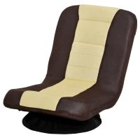 HOMCOM 360 Degree Swivel Video Gaming Chair, Folding Floor Sofa 5-Position Adjustable Lazy Chair, Beige(m-11)