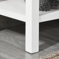 HOMCOM Console Table with 2 Storage Drawers and Open Shelf, Modern Sofa Table for Hallway, Living Room, or Bedroom, White(m-12)