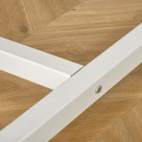 HOMCOM Two Person Computer Desk, 47 x 47" Extra Large Writing Study Desk, Double Workstation for Home Office, White(m-12)