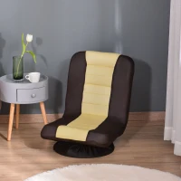 HOMCOM 360 Degree Swivel Video Gaming Chair, Folding Floor Sofa 5-Position Adjustable Lazy Chair, Beige(m-10)