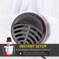 HOMCOM 6ft Christmas Inflatable Skiing Snowman, Outdoor Blow-Up Yard Decoration with LED Lights Display(m-6)