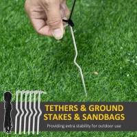 HOMCOM 6ft Christmas Inflatable Skiing Snowman, Outdoor Blow-Up Yard Decoration with LED Lights Display(m-7)