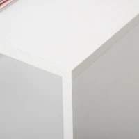 HOMCOM 3 Drawer Printer Stand, Mobile Lateral File Cabinet with 2 Storage Shelves for Home Office, White(m-9)