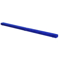 Soozier 8FT Folding Floor Balance Beam WOOD CORE Gymnastic Training Low Height Beam with Suede Surface (Blue)(m-2)