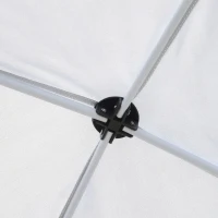 Outsunny 9.75x9.75ft Pop Up Canopy Tent Instant Sun Shelter Outdoor Event Party Tent Slant Legs White(m-9)