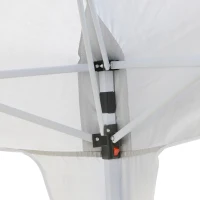 Outsunny 9.75x9.75ft Pop Up Canopy Tent Instant Sun Shelter Outdoor Event Party Tent Slant Legs White(m-7)