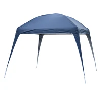 Outsunny 9.75x9.75ft Pop Up Canopy Tent Instant Sun Shelter Outdoor Event Party Tent Slant Legs Blue(m-1)
