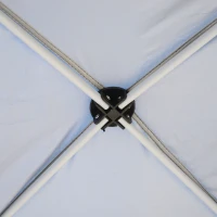 Outsunny 9.75x9.75ft Pop Up Canopy Tent Instant Sun Shelter Outdoor Event Party Tent Slant Legs Blue(m-7)