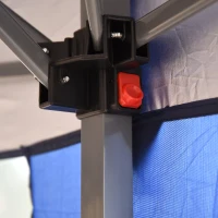 Outsunny 10' x 20' Pop Up Canopy Tent with 4 Sidewalls, Heavy Duty Tents for Parties, Outdoor Instant Gazebo with Carry Bag, for Outdoor, Garden, Patio, Blue(m-10)