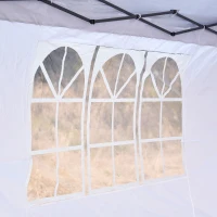 Outsunny 10' x 20' Pop Up Canopy Tent with 4 Sidewalls, Heavy Duty Tents for Parties, Outdoor Instant Gazebo with Carry Bag, for Outdoor, Garden, Patio, White(m-10)