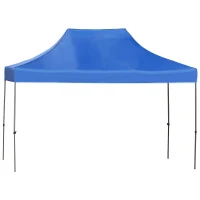 Outsunny 10' x 15' Pop Up Canopy Gazebo with 3-Level Adjustable Height, Wheeled Roller Bag, UV Fighting Roof, Navy Blue(m-8)