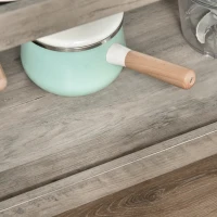 HOMCOM Kitchen Cart, Rolling Kitchen Island Utility Trolley with Stainless Steel Top(m-8)