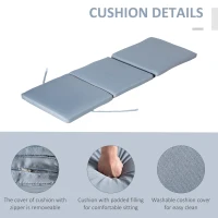 Outsunny Patio wicker lounger, Outdoor PE Rattan Wicker Chaise lounge chair w/ 5 Position Adjustable Back, Padded Cushion, Grey(m-5)