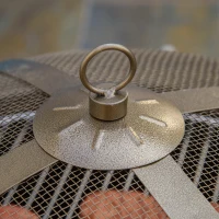 Outsunny Outdoor Fire Pit with Grill Cooking Grate, Cover, Fire Poker for Patio(m-11)