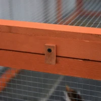 PawHut Large Wooden Rabbit Hutch Small Animal Habitat Enclosure Outdoor Run and Lockable Doors - Natural(m-7)