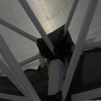 Outsunny 10'x19' Pop Up Party Tent Gazebo Wedding Canopy with 6 Removable Sidewalls, Grey(m-9)