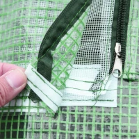 Outsunny 71" x 55" x 32" Mini Tunnel Greenhouse, Garden Planting Shed, Outdoor Flower Planter Warm House with Zipper Windows and Door, Green(m-11)