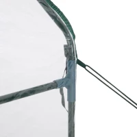 Outsunny 6' x 3' x 5.5' Portable Walk-in Greenhouse, PVC Cover, Steel Frame Garden Hot House, Zipper Door, Top Vent for Flowers, Vegetables, Saplings, Clear(m-11)