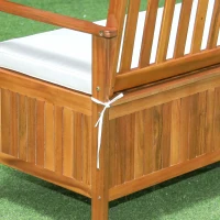 Outsunny 30 Gallon Storage Bench Deck Box with Zippered Padded Cushion Loveseat Perfect for Patio Garden Storage and Front Porch Decor(m-8)