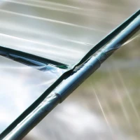 Outsunny 13' x 3' x 2.5' Mini Greenhouse, Portable Tunnel Green House with Roll-Up Zippered Doors, UV Waterproof Cover, Steel Frame, Clear(m-12)