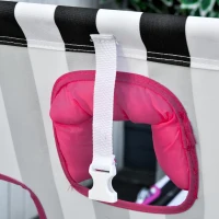 Outsunny 2-Piece Foldable Sun Lounger Reclining Chair with 5-Level Adjustable Back, Pillow, Reading Hole, Side Pocket(m-9)