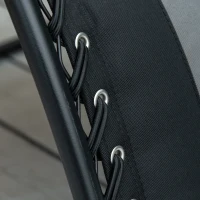 Outsunny XL Oversize Zero Gravity Recliner, Padded Patio Lounger Chair, Folding Chair with Adjustable Backrest, Cup Holder, and Headrest for Backyard, Poolside, Lawn, Striped, Blue(m-9)