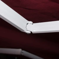 Outsunny 12x8ft Sun Awning Retractable Sun Shade For Decks Home Depot Awning, Wine Red(m-7)