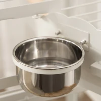 PawHut 54 Inch Bird Cage for Finches, Budgies, Cockatiels, Parrot Cage with Wheels, Bird Feeder Stand, Pull Out Tray, White(m-9)