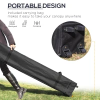 Outsunny 10' x 10' Pop Up Canopy Tent, Instant Sun Shelter, Tents for Parties, with Wheeled Carry Bag, for Outdoor, Garden, Patio, White(m-8)