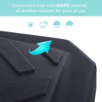 Outsunny 30 lbs Patio Umbrella Base Plastic  Fits Poles Diameter 0.98" to 1.25" Outdoor  Stand Holder(m-6)