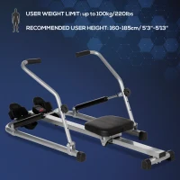Soozier Rowing Machine with 3 Level Adjustable Resistances, Foldable Rower with Digital Monitor, Home, Office, Gym(m-4)