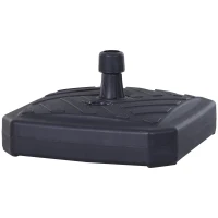 Outsunny 30 lbs Patio Umbrella Base Plastic  Fits Poles Diameter 0.98" to 1.25" Outdoor  Stand Holder(m-2)