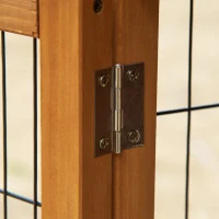 PawHut 47" 2-Story Rabbit Hutch, Wooden Bunny Cage, Guinea Pig House, with 2 Handles for Easy Movement, No Leak Tray, Openable Roof, Ramp, Feeding Shelf for Indoor/Outdoor, Orange(m-12)