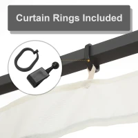 Outsunny Universal Replacement Mesh Sidewall Netting for 9.84' x 13.1' Gazebos and Canopy Tents with Zippers, (Sidewall Only) White(m-5)